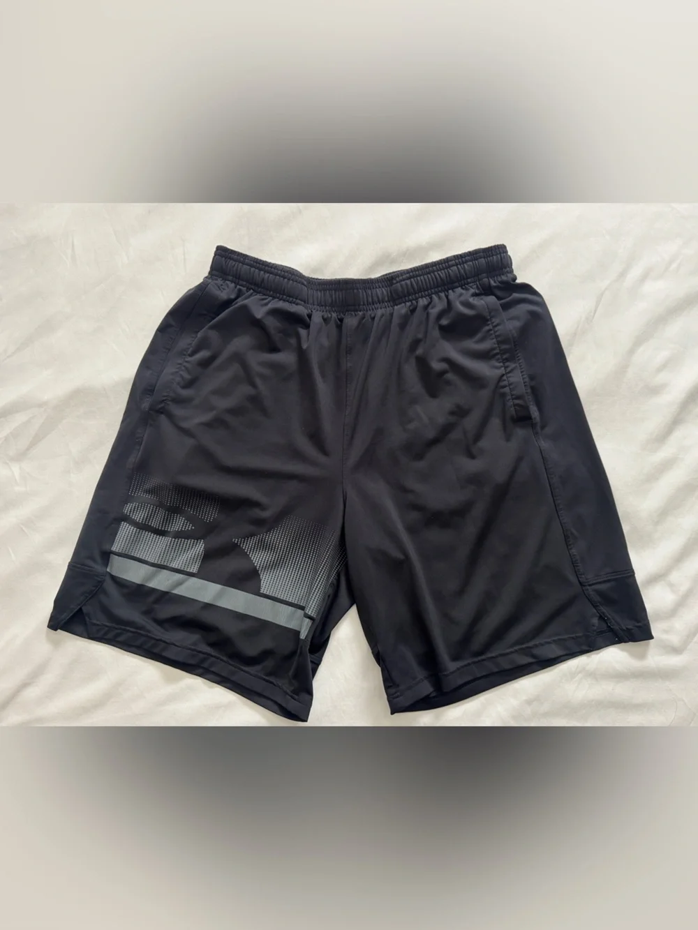 Under Armour Black Men's Athletic Shorts with Gray Graphic